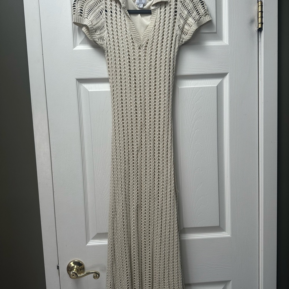 Elegant Cream Knit Dress